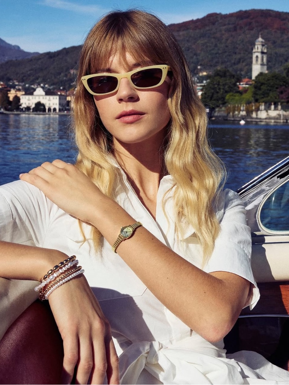 Timex Gold Oval Women's Watch with Stretch Band